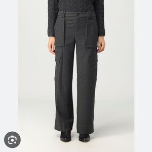 VINCE FLANNEL WIDE LEG RAVER PANT